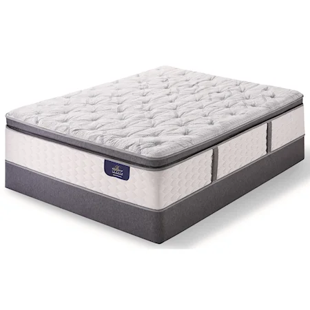 Queen Super Pillow Top Mattress and Low Profile Bellagio Boxspring